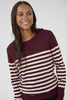 Stribet strik pullover