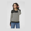 Stribet strik pullover