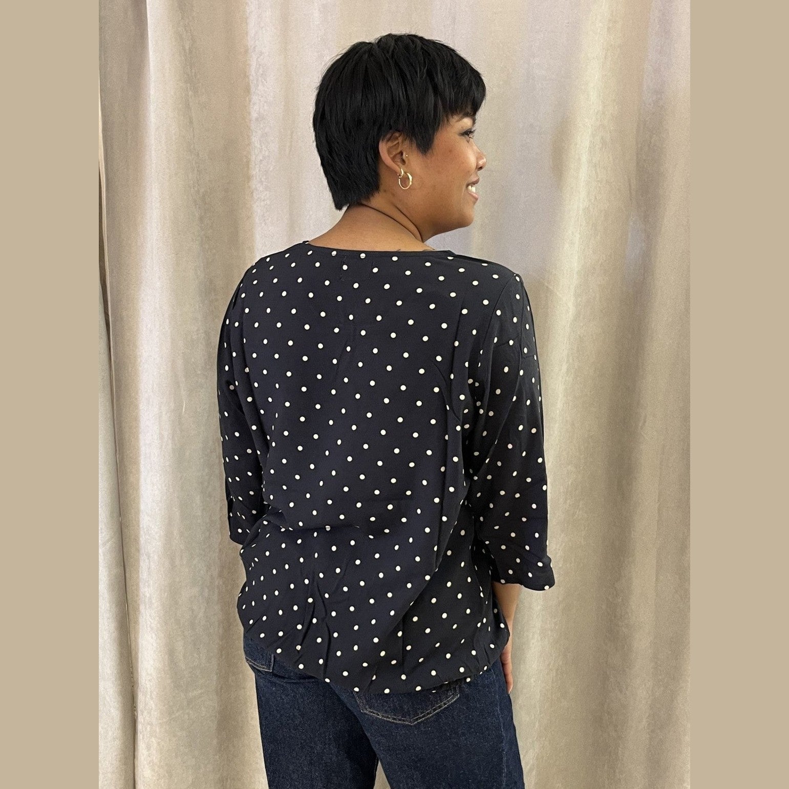 Viskose Bluse 3/4 ærmer