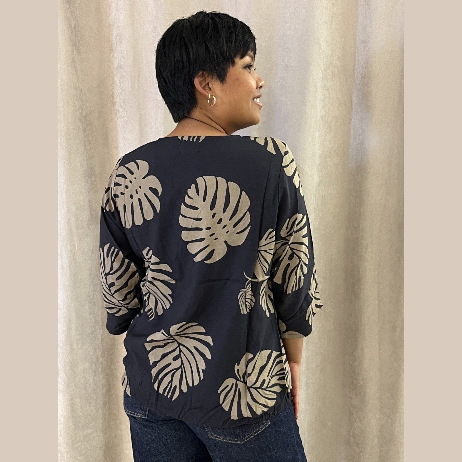 Viskose Bluse med 3/4 ærmer