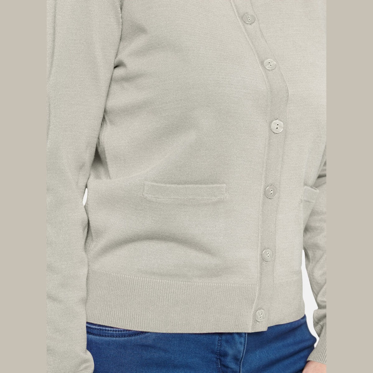 Klassisk cardigan m/lomme