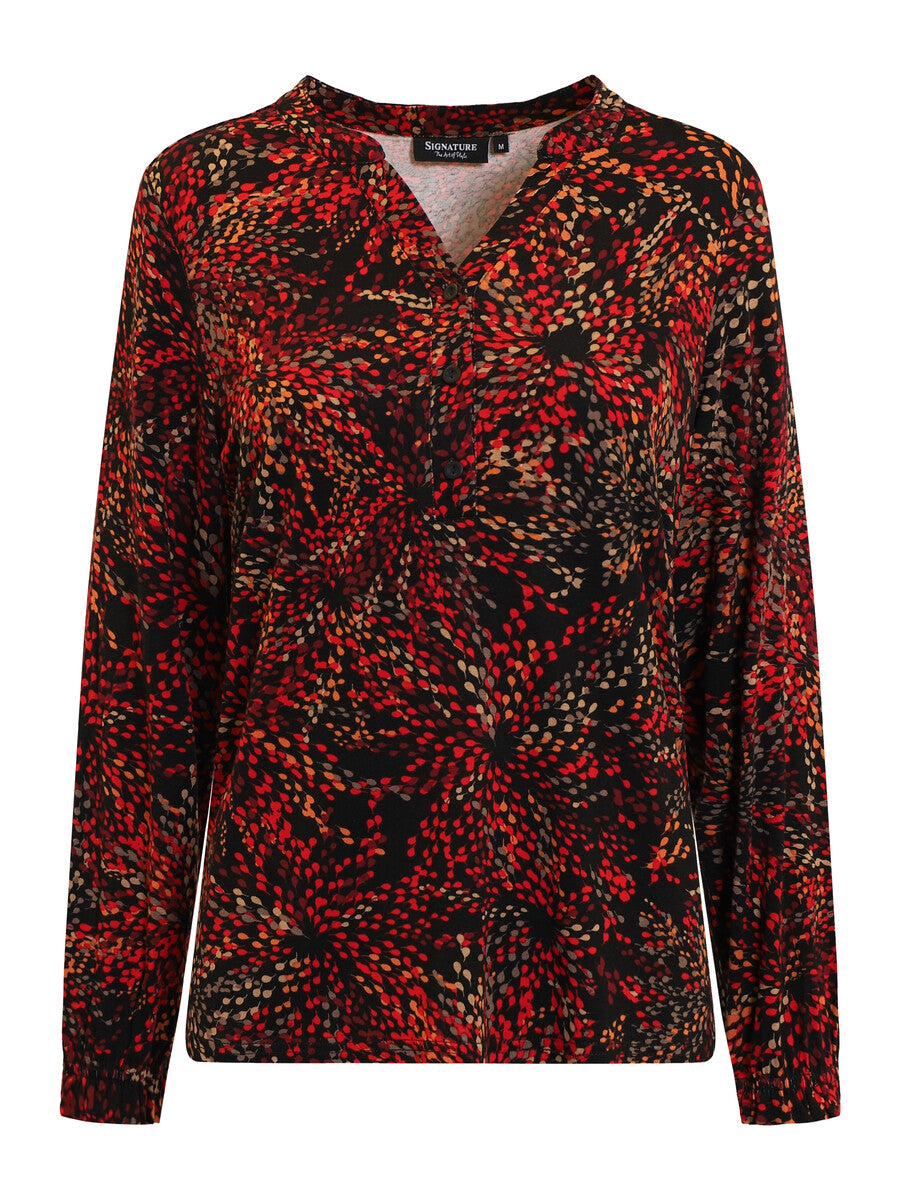 Mønstret Bluse
