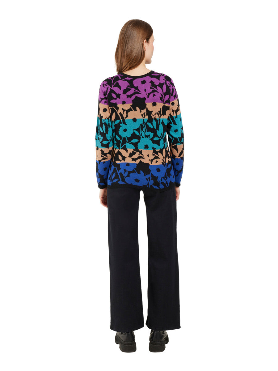 Mønstret Strik Pullover