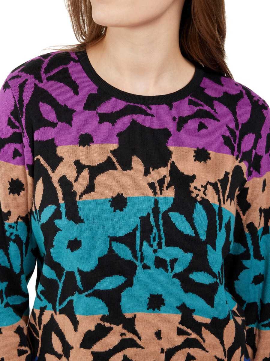 Mønstret Strik Pullover