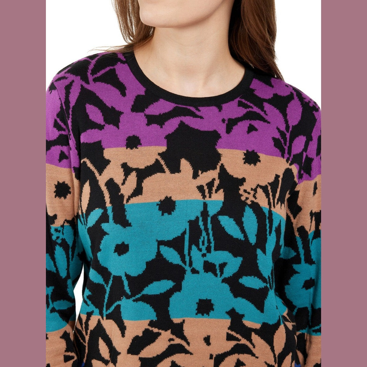 Mønstret Strik Pullover