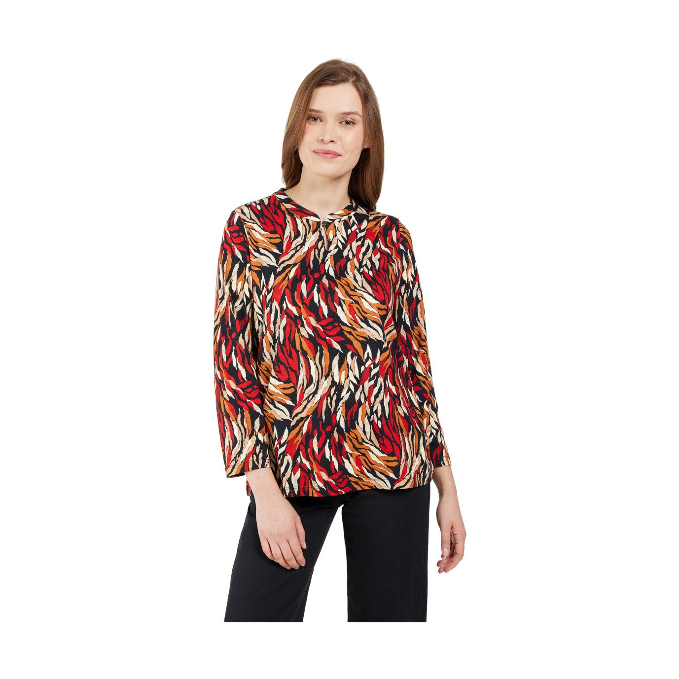 Mønstret Bluse 3/4 ærmer