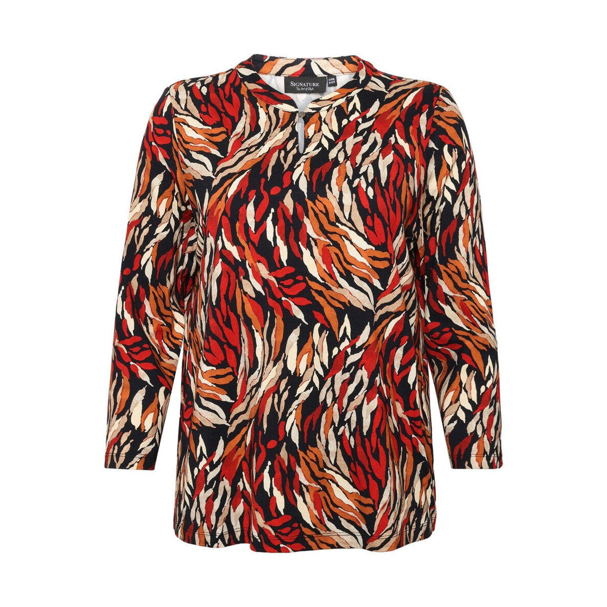 Mønstret Bluse 3/4 ærmer