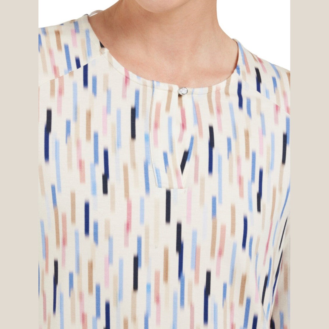 Farverig T-shirt 3/4 ærmer