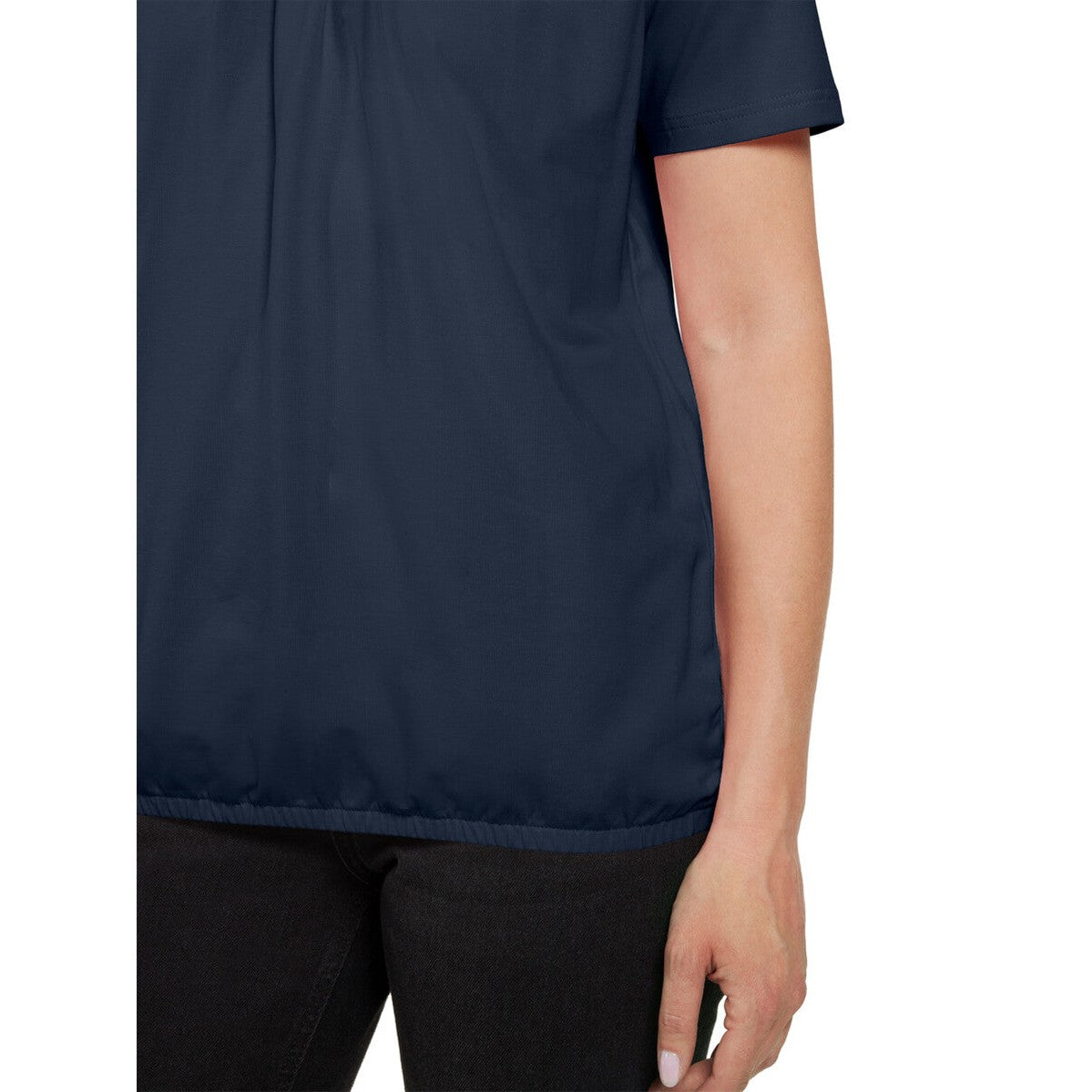 T-shirt med elastik i linningen