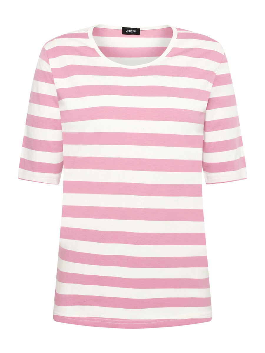 stribet T-shirt kort ærmer