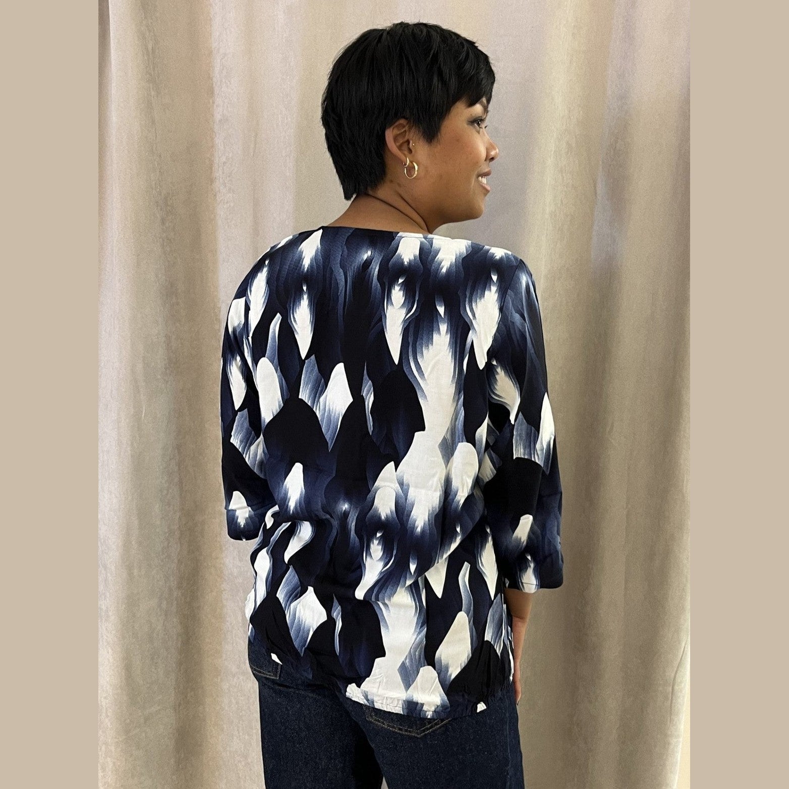 Viskose Bluse 3/4 ærmer