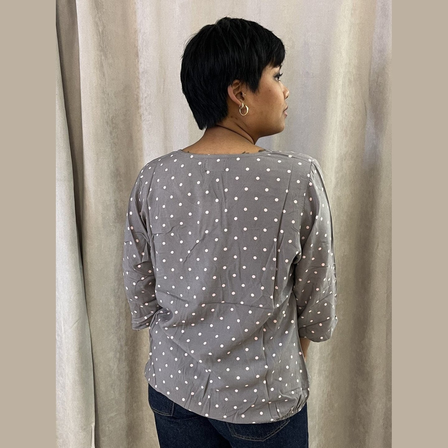 Viskose Bluse med 3/4 ærmer