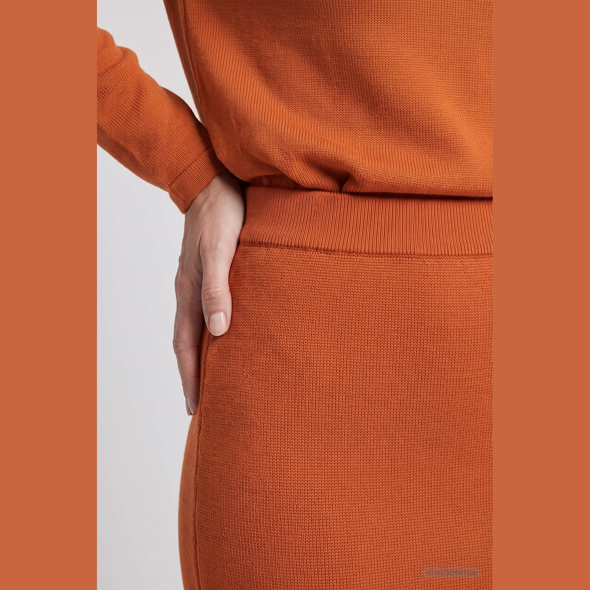Lind Åse Long Knit Dress 299 Orange