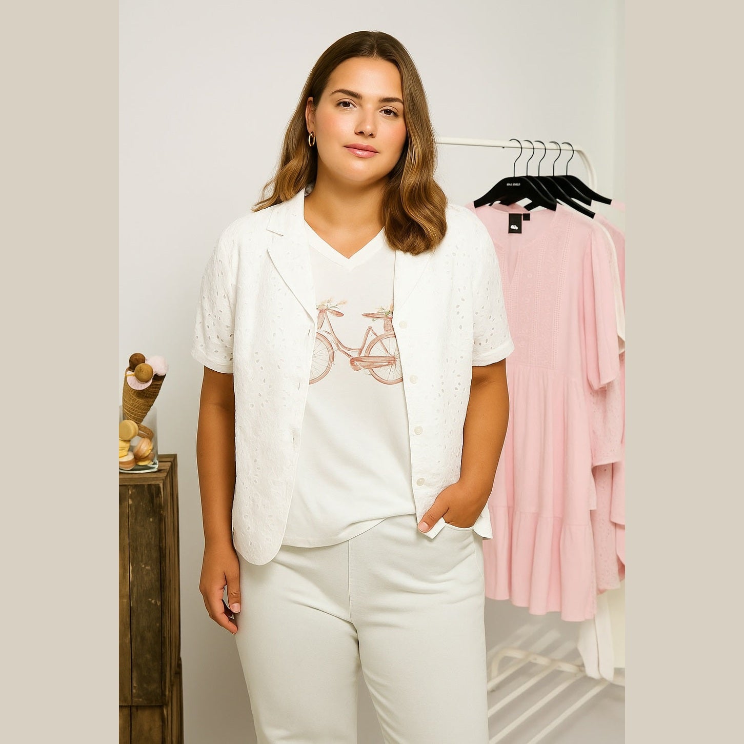 Adia ADCabrina Skjortebluser 9000 WHITE