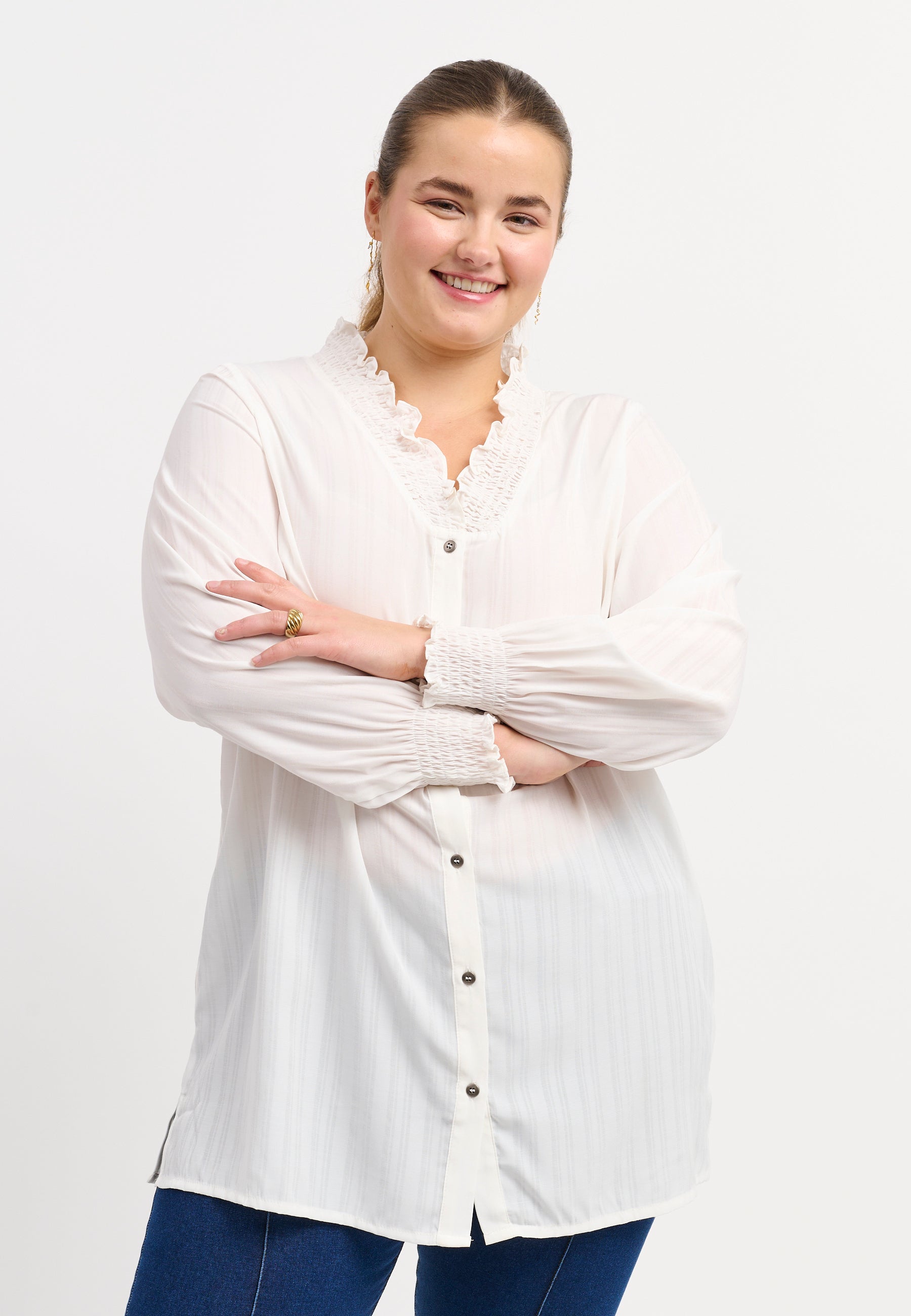 Adia ADDaina Skjortebluser 1000 OFF WHITE