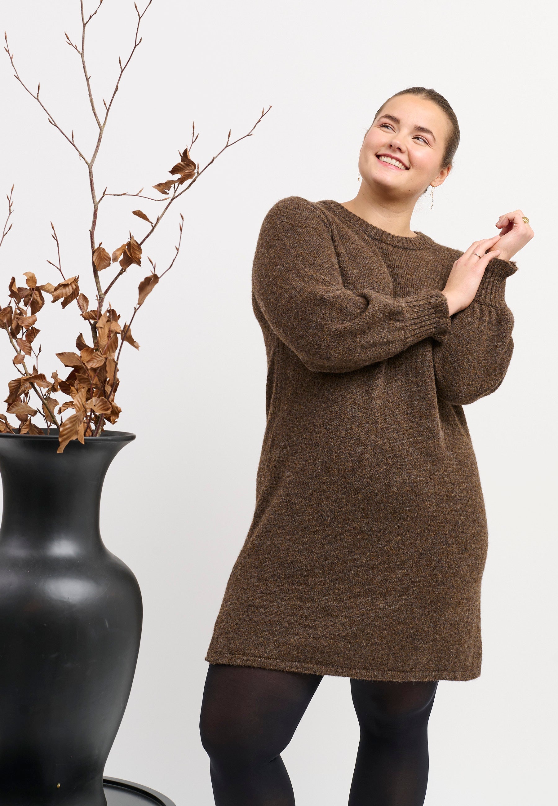 Adia ADDamai Knit Dress 1700 Chocolate Brown