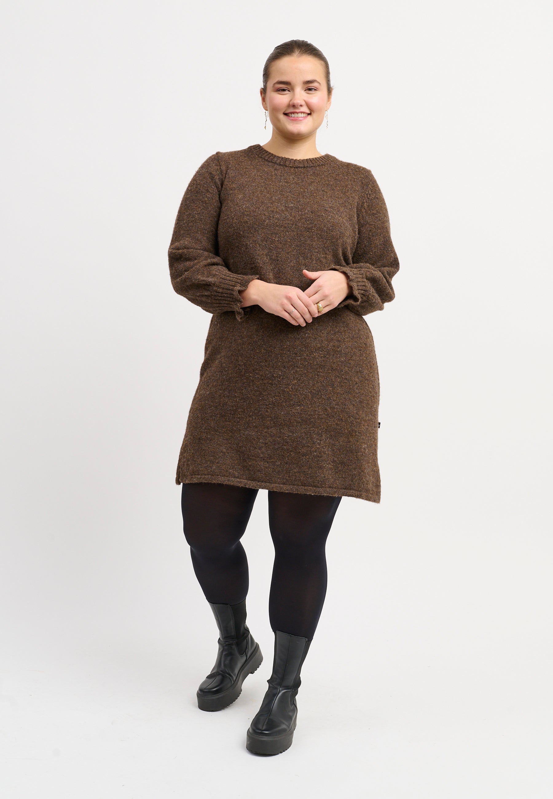 Adia ADDamai Knit Dress 1700 Chocolate Brown