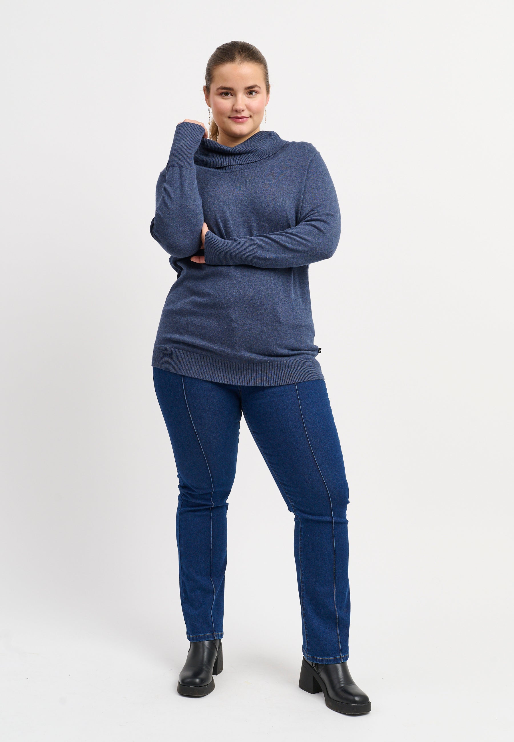 Adia ADDanna Knit Pullover 5650 blue melange