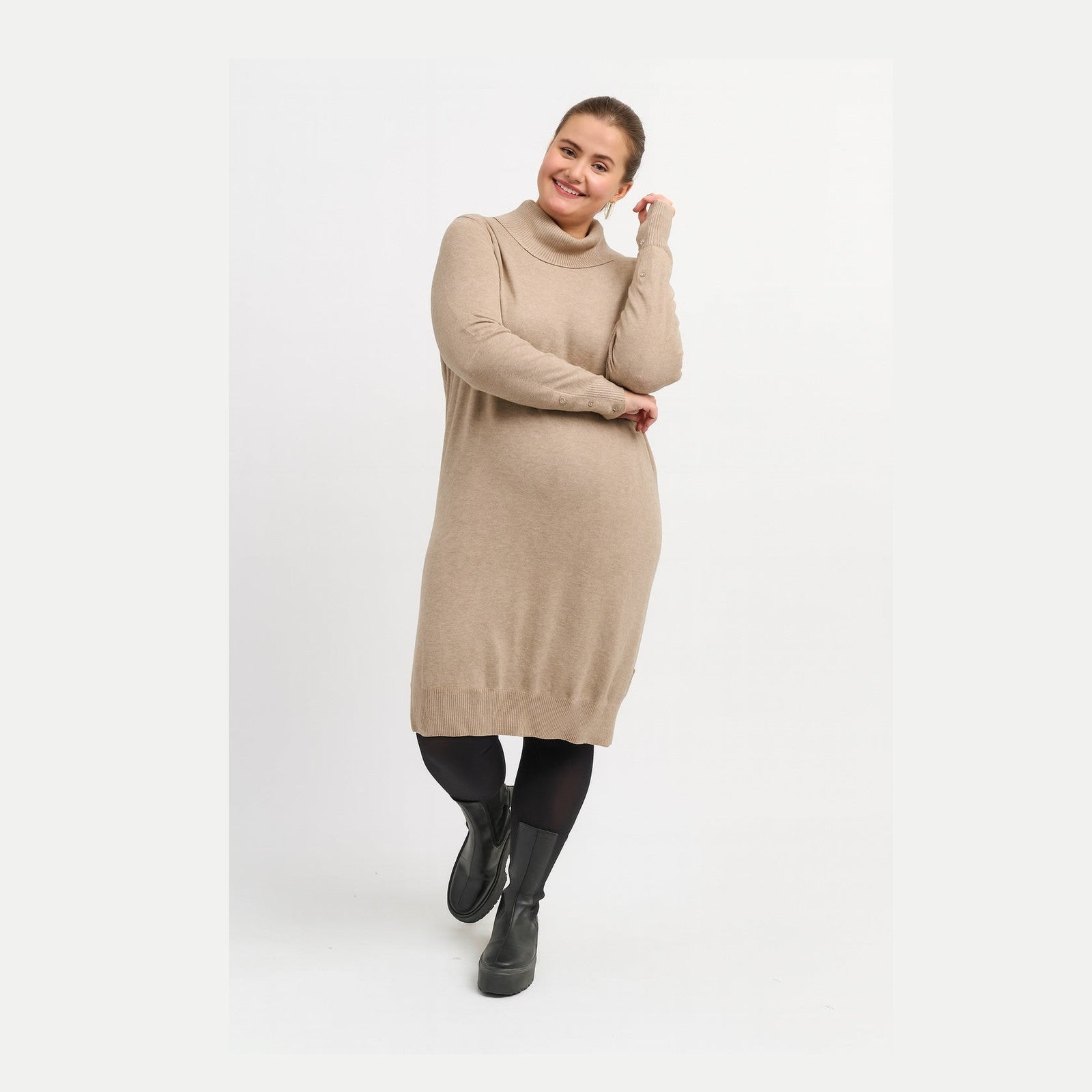 Adia ADDorota Knit Dress 1261 Sand Melange