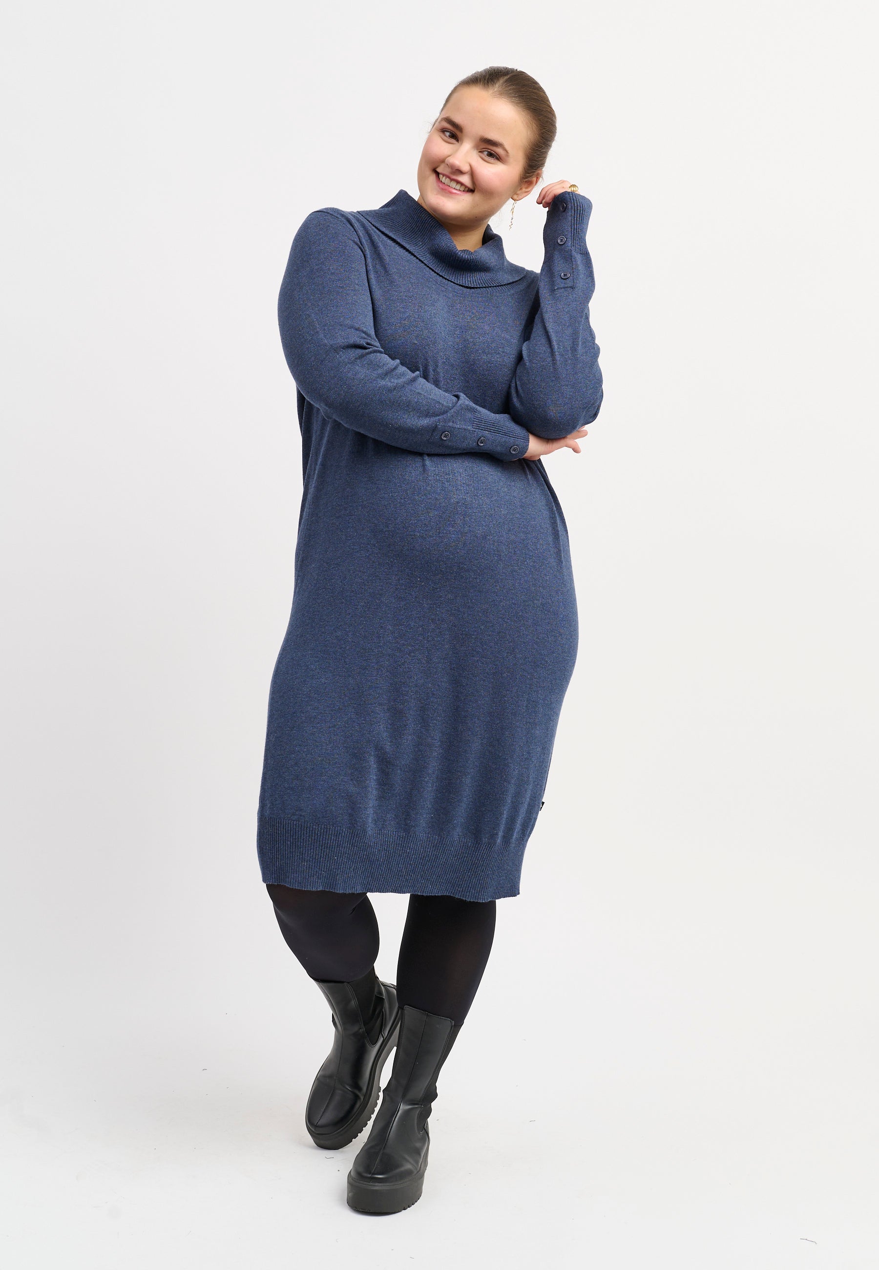 Adia ADDorota Knit Dress 5650 blue melange