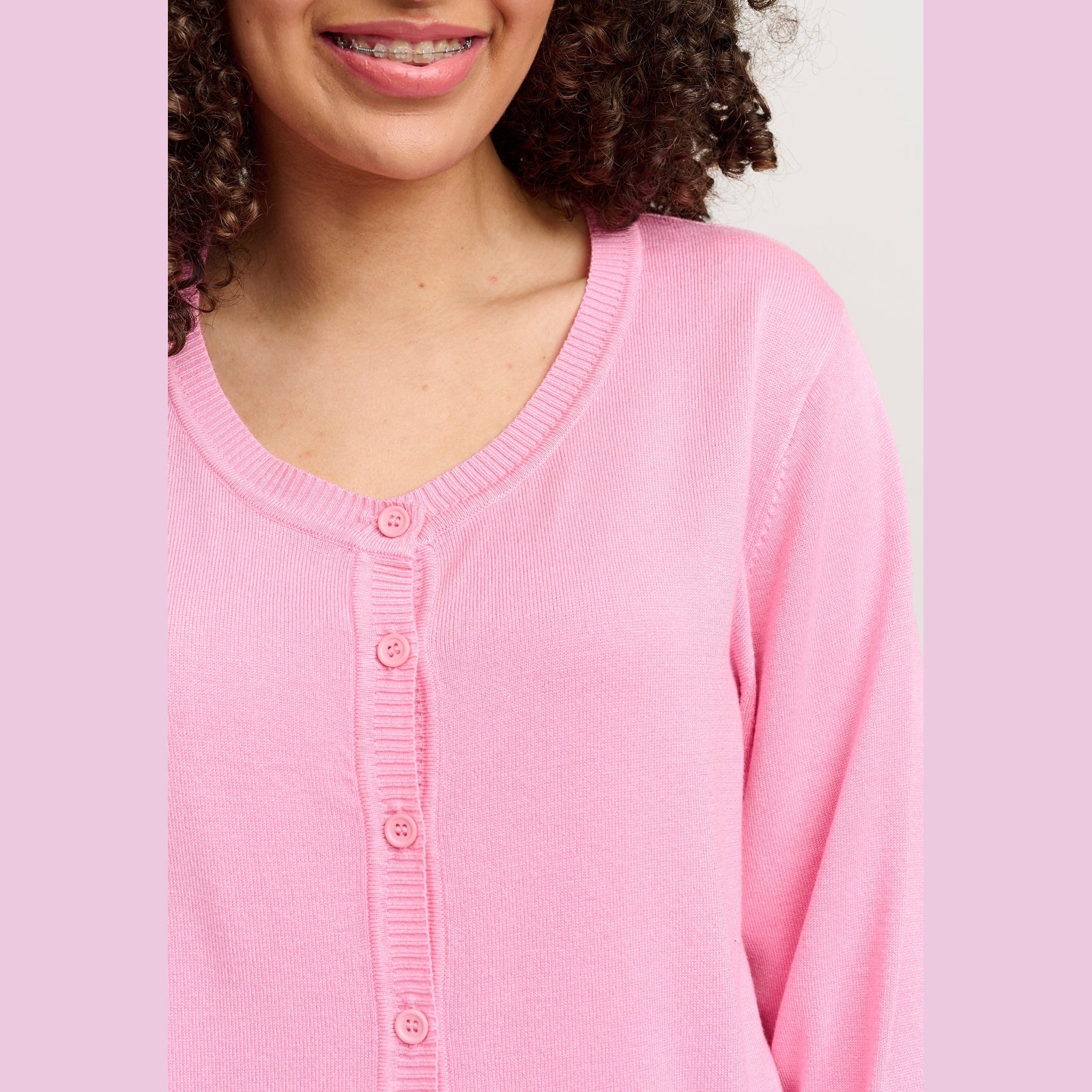 Adia ADEivor Knit Cardigan 6300 Spring Pink