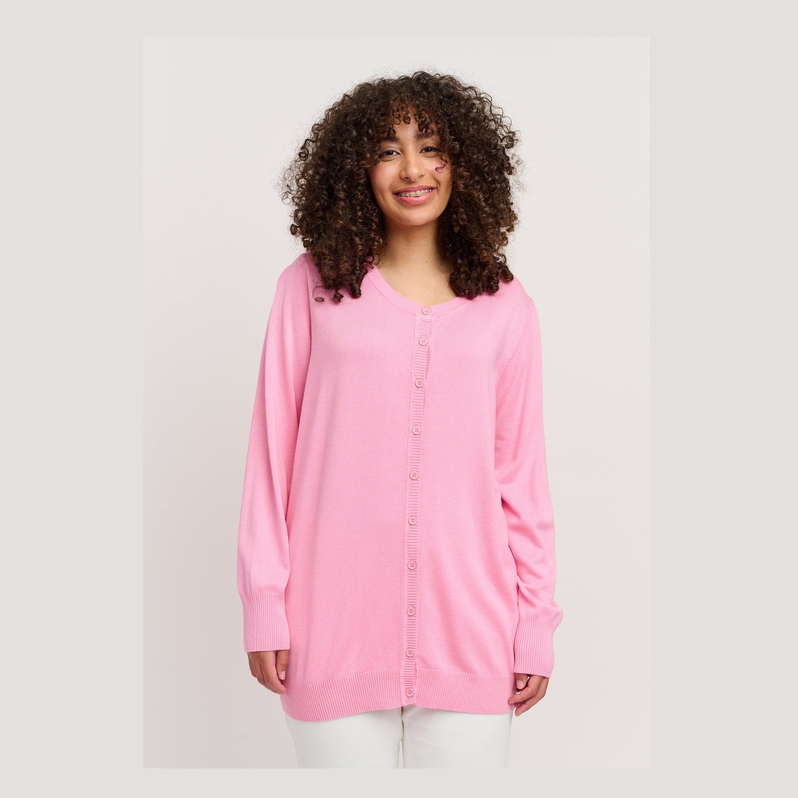 Adia ADEivor Knit Cardigan 6300 Spring Pink