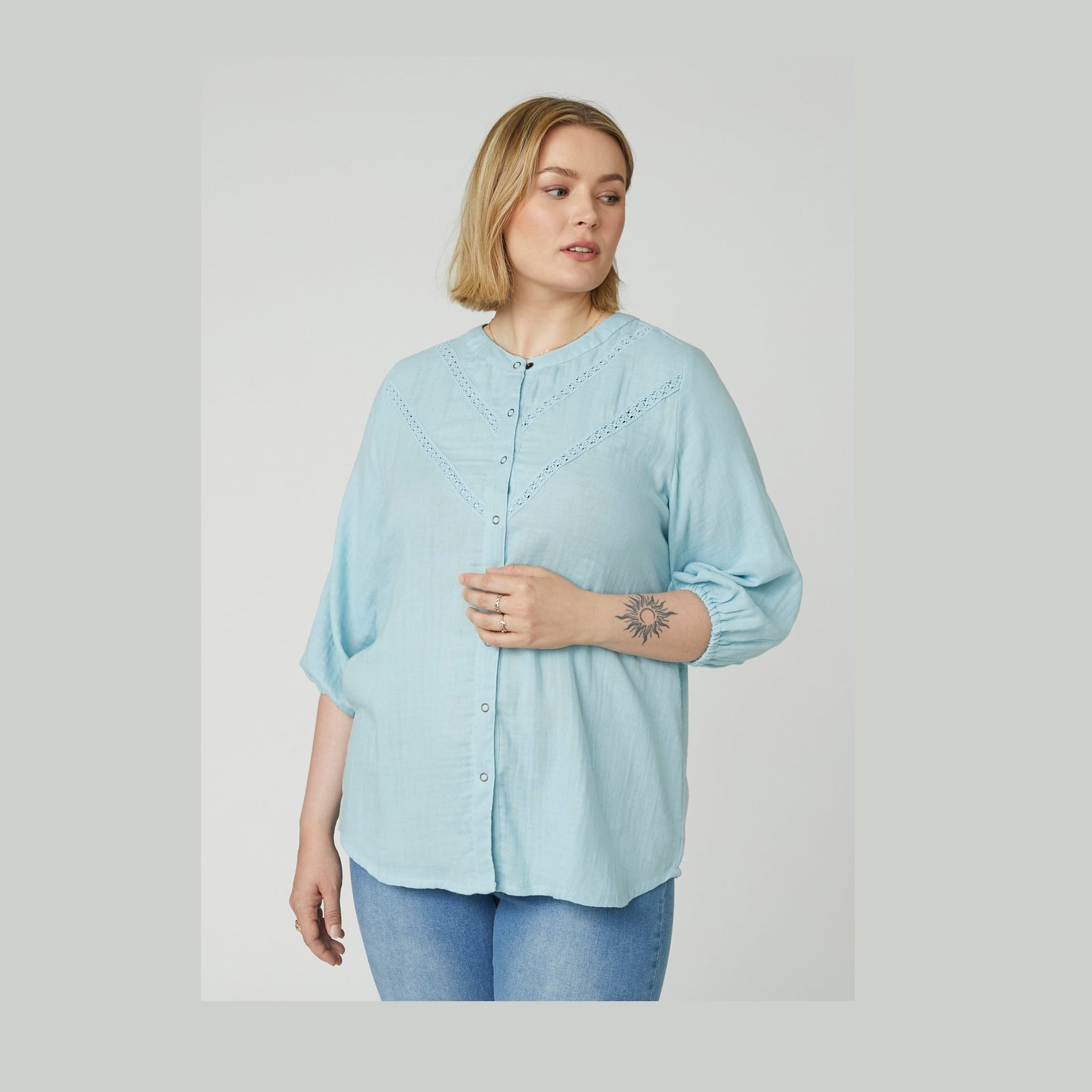 Adia ADFarina Skjortebluser 5000 LIGHT BLUE