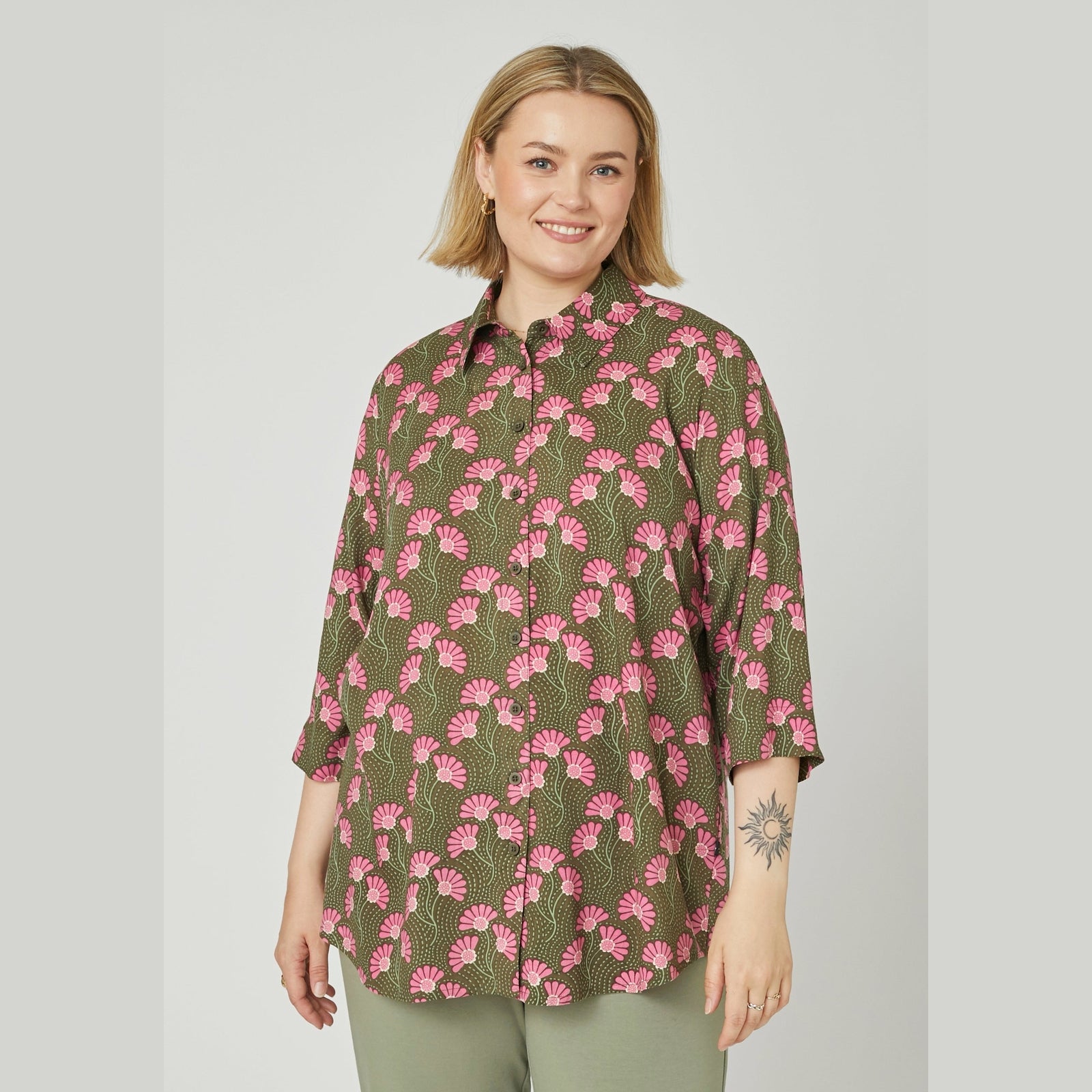 Adia ADFlavia Skjortebluser 3506 Khaki Green