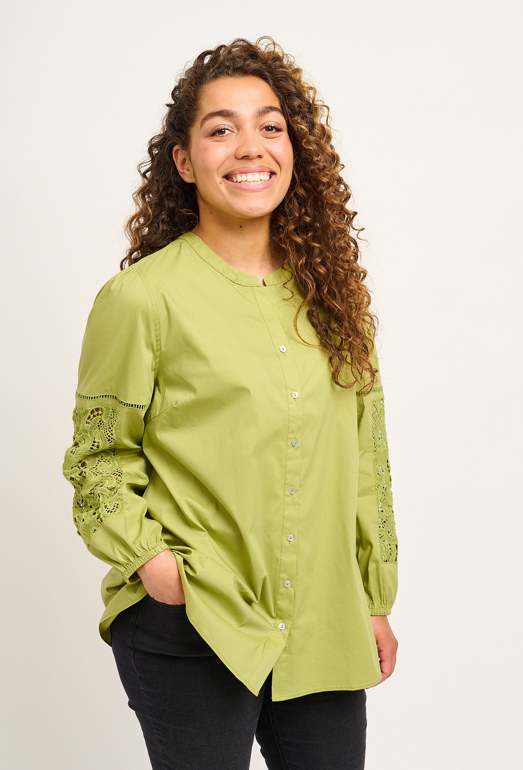 Adia ADSharon Skjortebluser 5633 Spinach Green