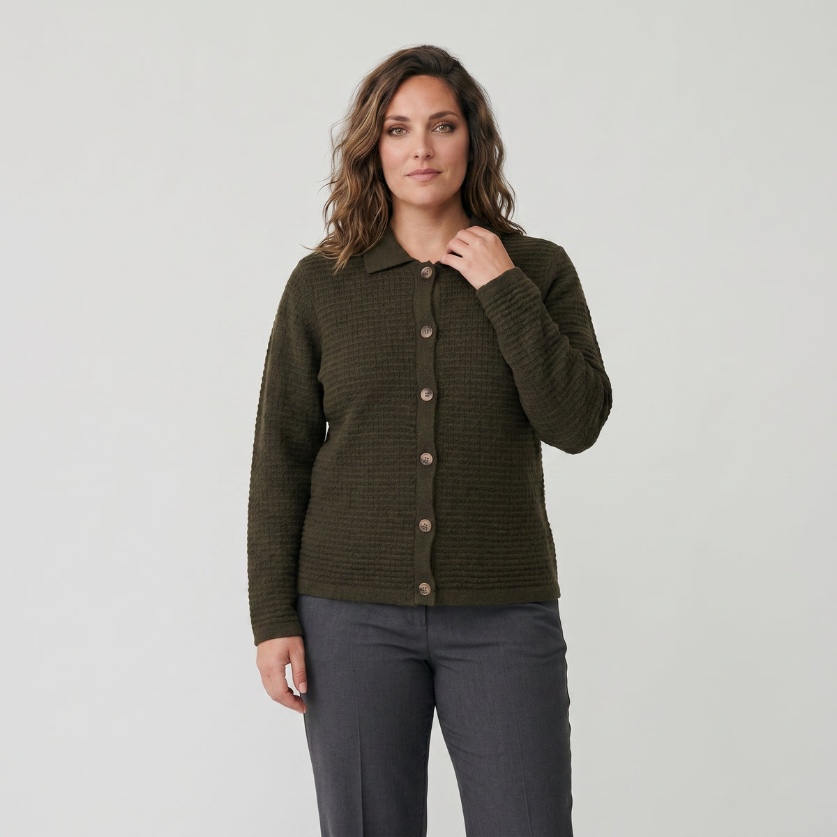Adia ADSophy Cardigan 3506 Khaki Green