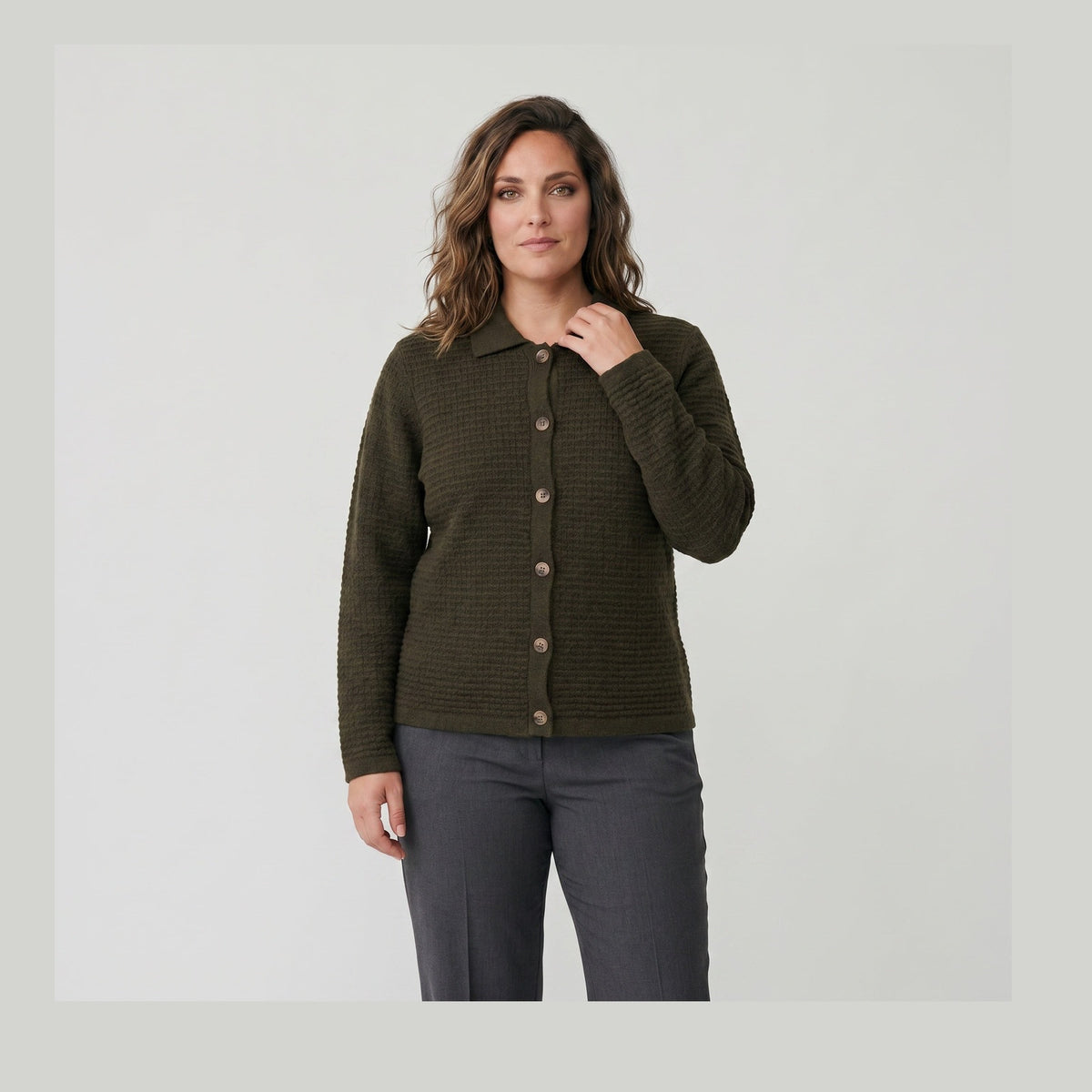 Adia ADSophy Cardigan 3506 Khaki Green