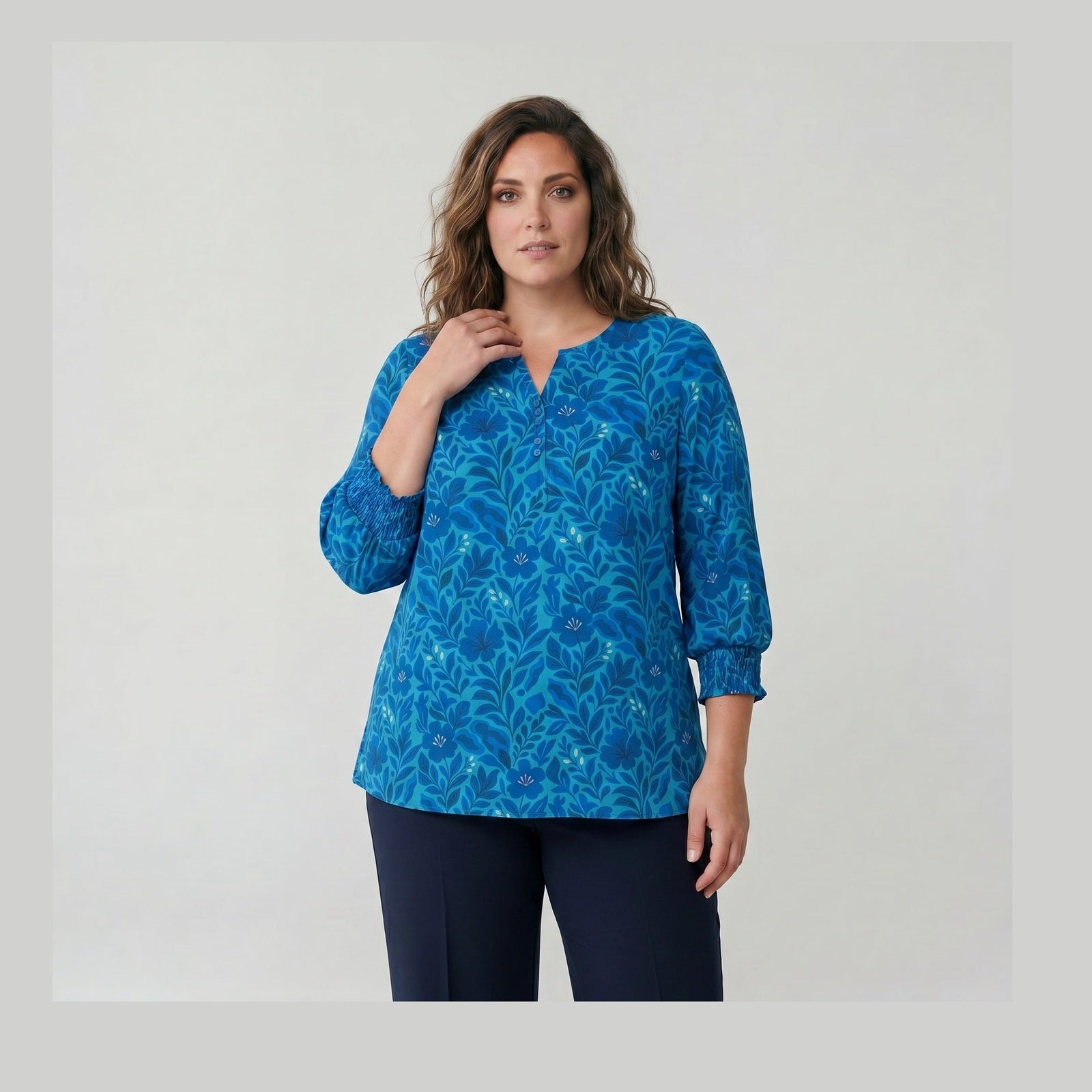 Adia ADStinne Bluser 5504 Teal Blue