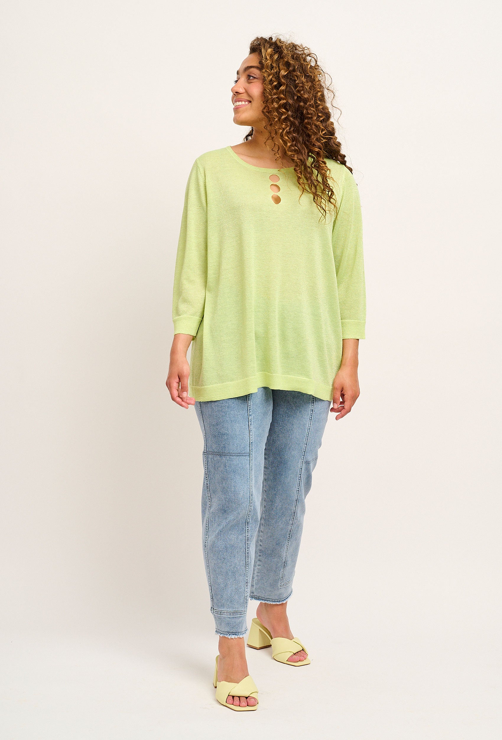 Adia ADSusan Knit Pullover 2052 Lemon Limelight
