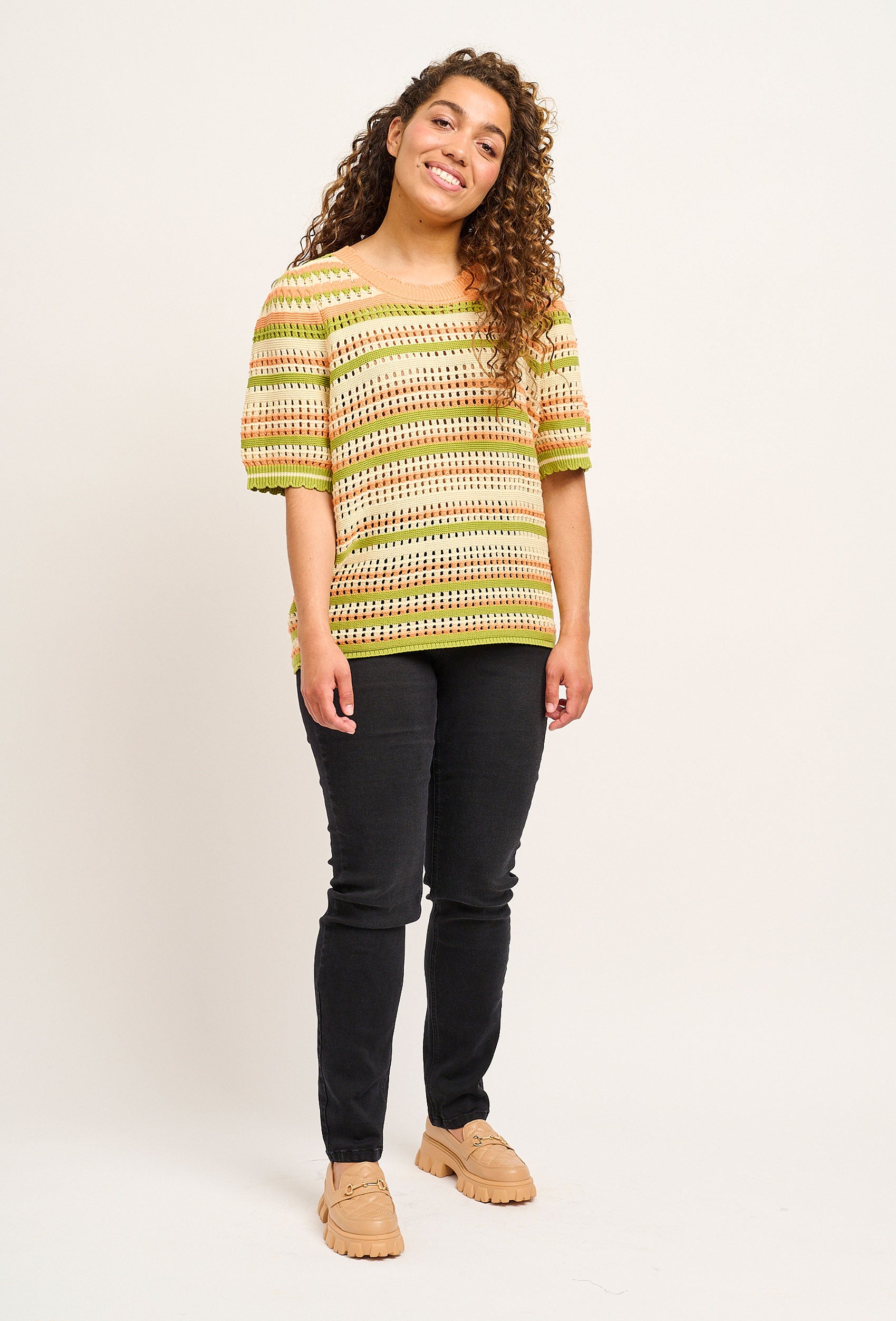 Adia ADSvanaug Knit Pullover 2553 Spring Apricot