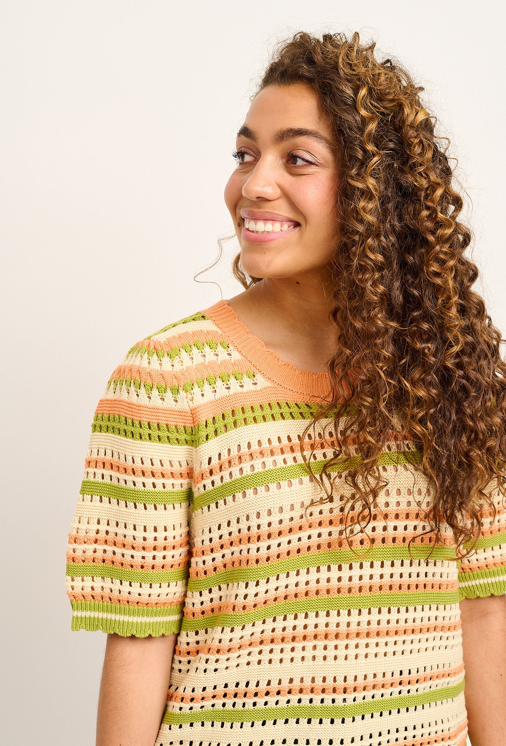 Adia ADSvanaug Knit Pullover 2553 Spring Apricot