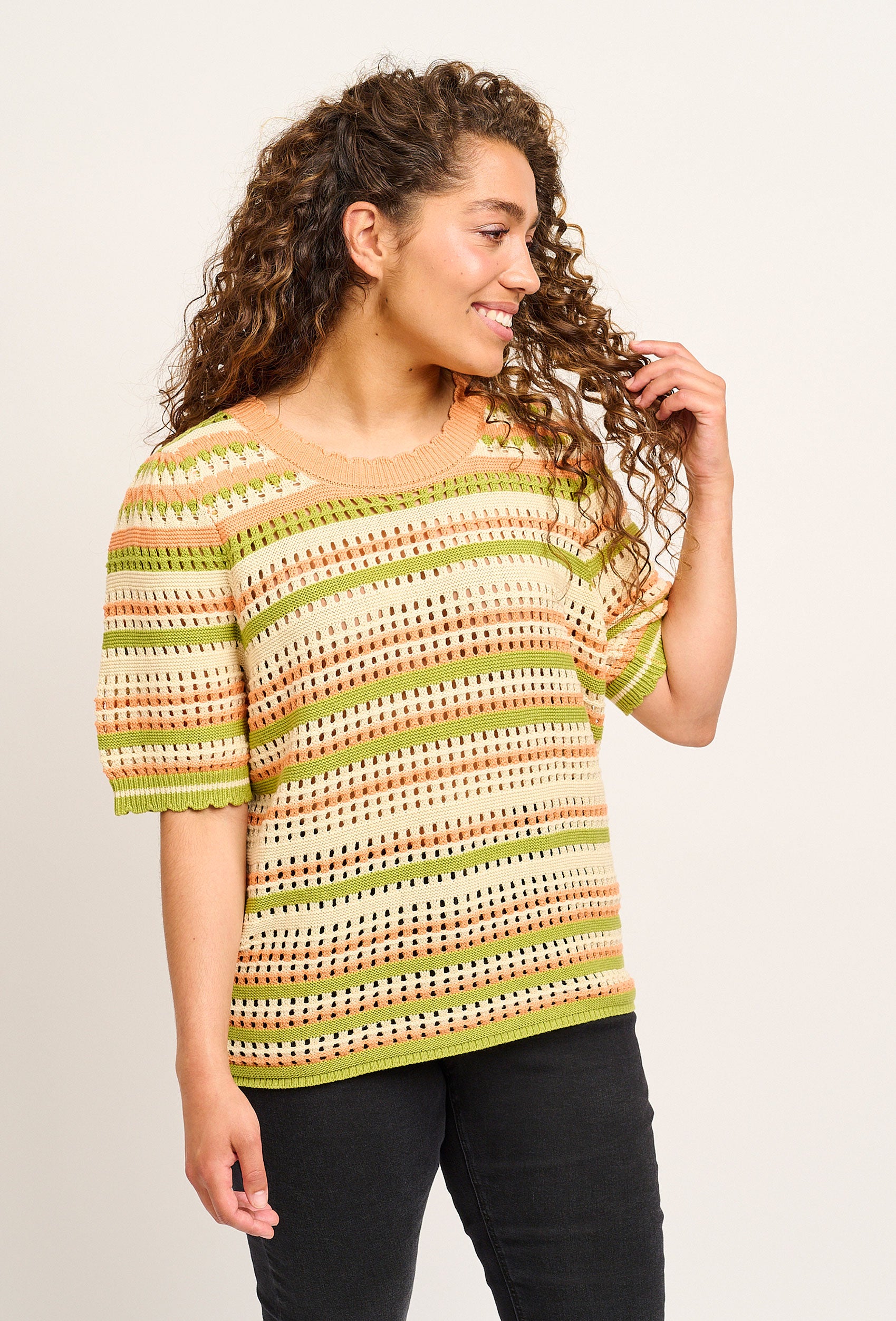 Adia ADSvanaug Knit Pullover 2553 Spring Apricot