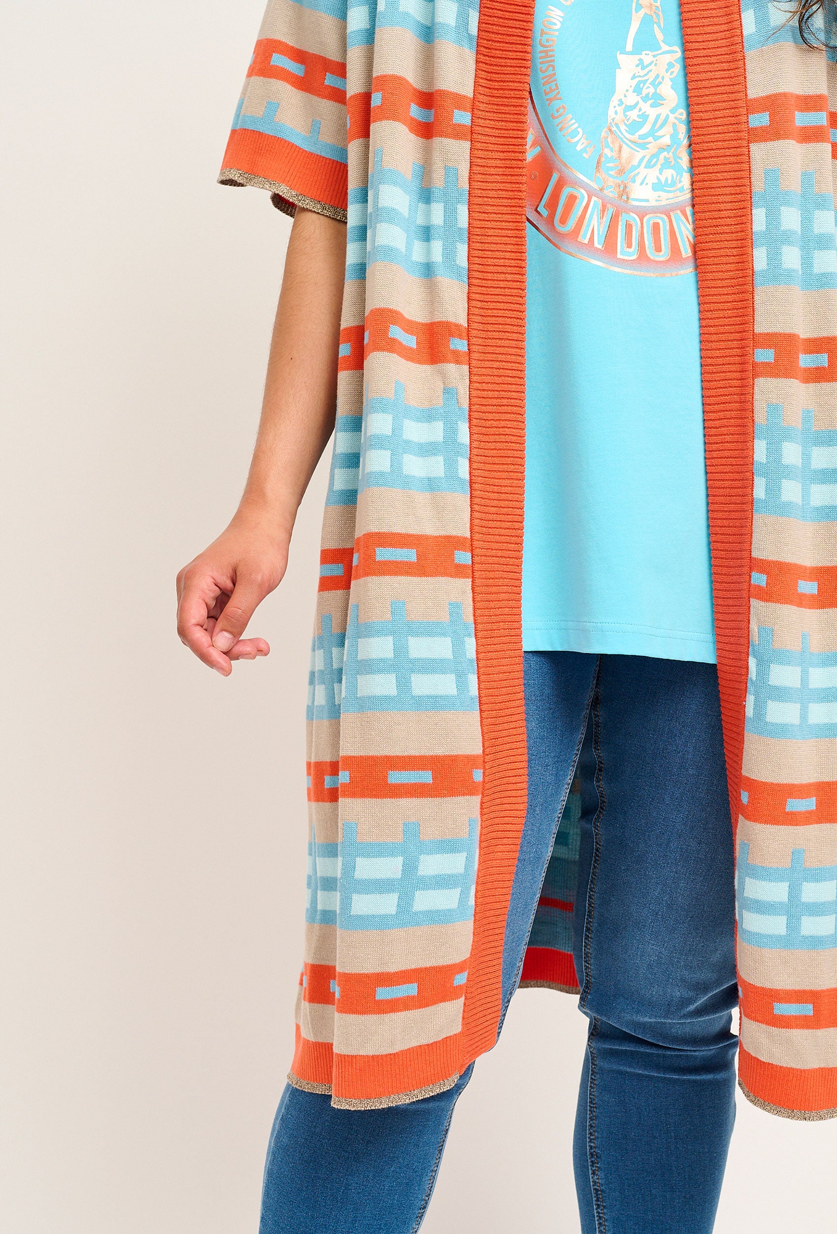 Adia ADSyeda Knit Cardigan 4724 Dolphin Blue