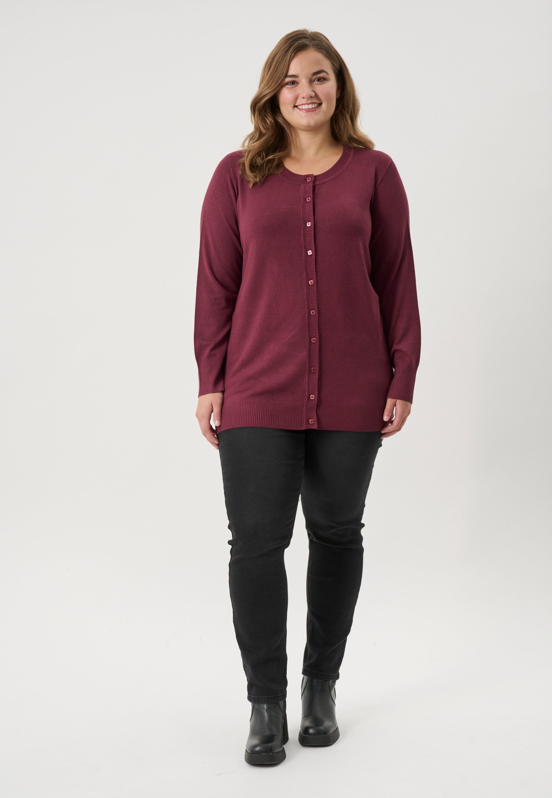 Adia ADSylivi Cardigan 2502 Wine Red