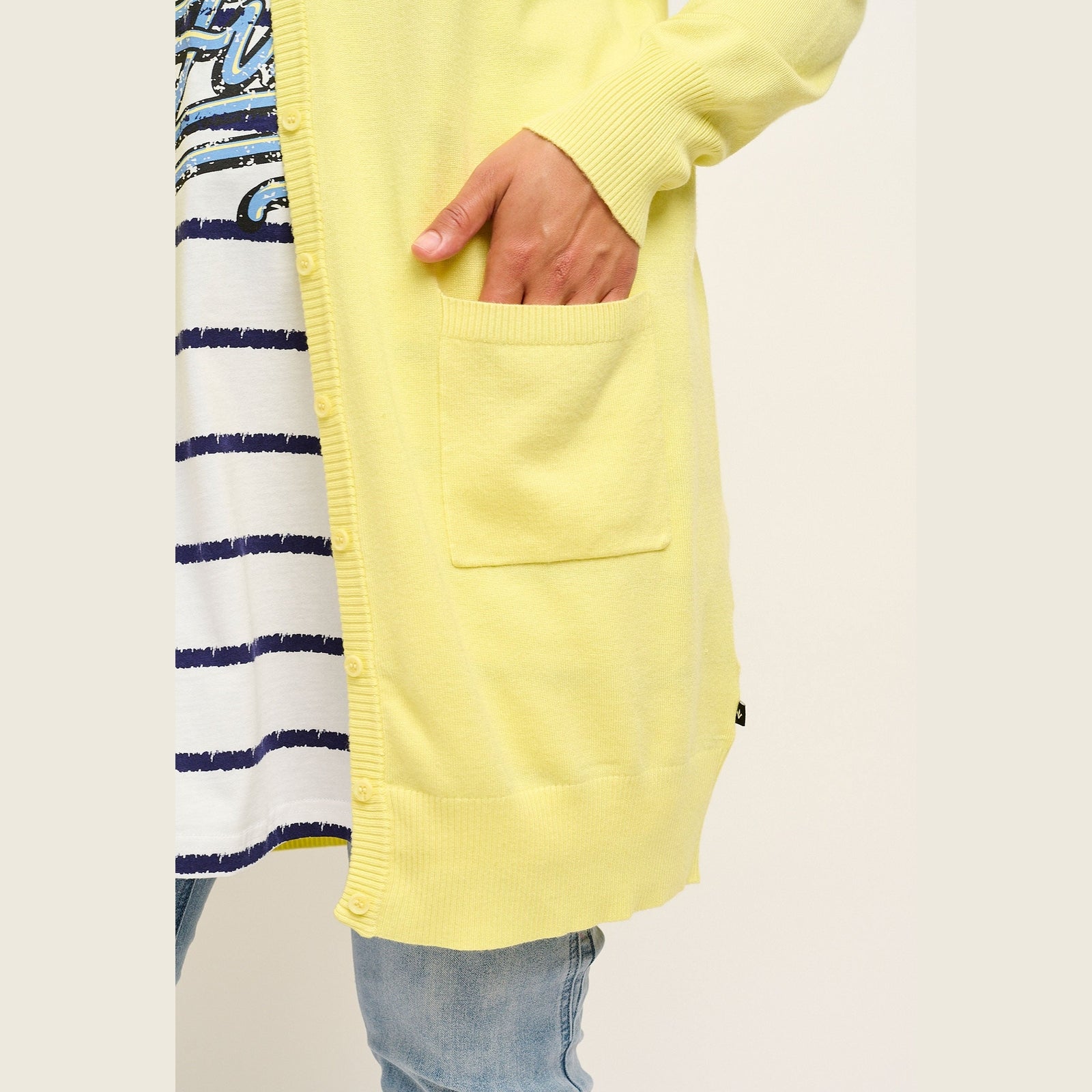Adia ADSyverine Knit Cardigan 2052 Lemon Limelight