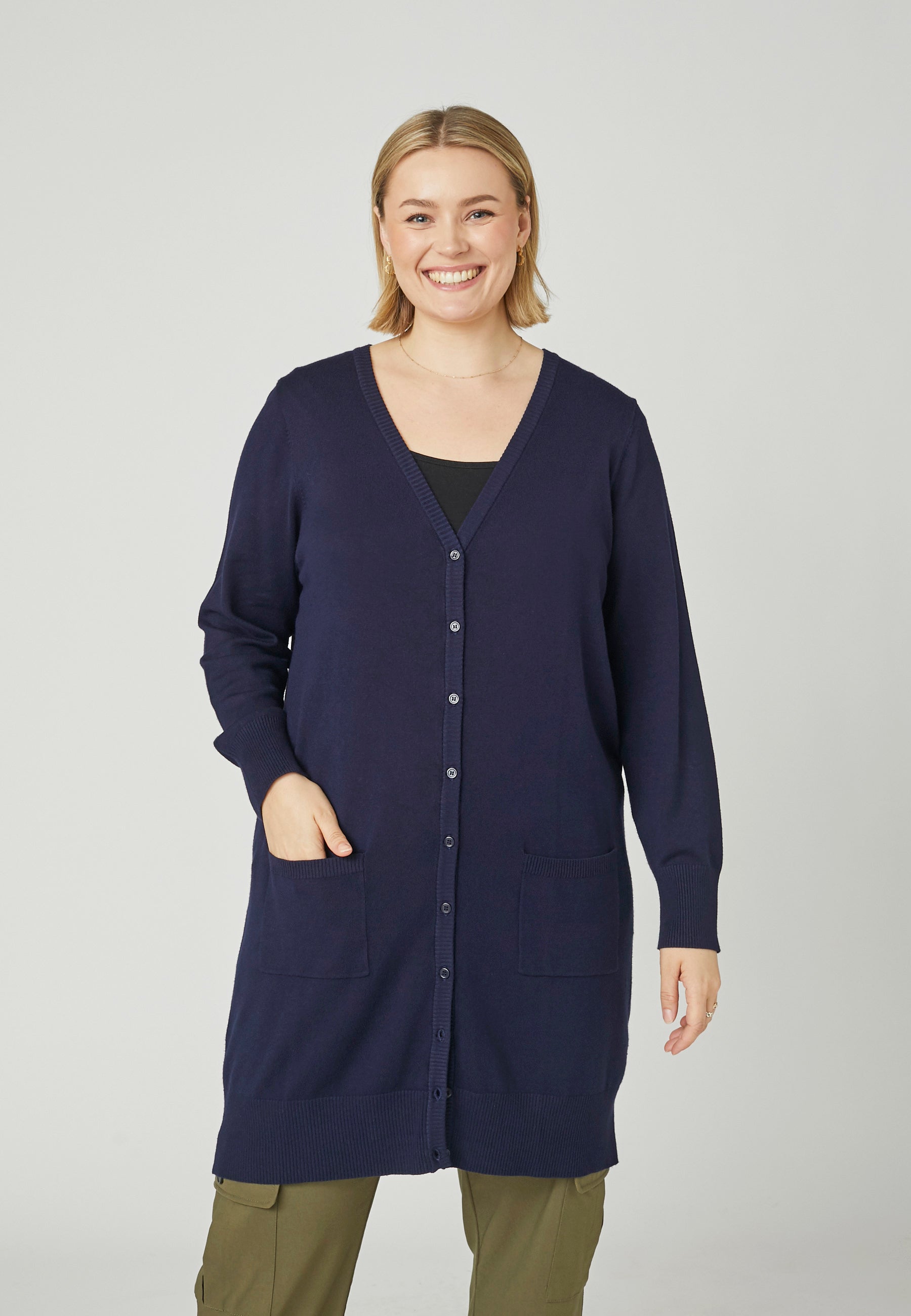 Adia ADSyverine Knit Cardigan 5999 NAVY BLUE