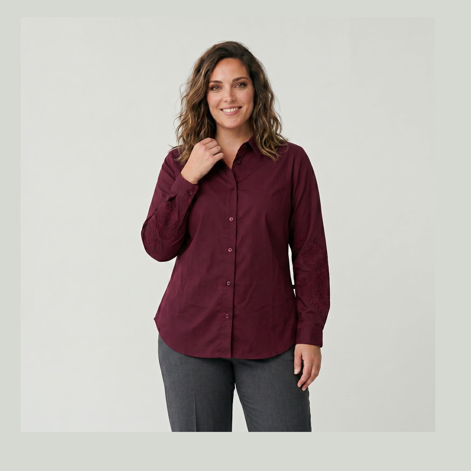 Adia ADTia Skjortebluser 2999 BORDEAUX RED
