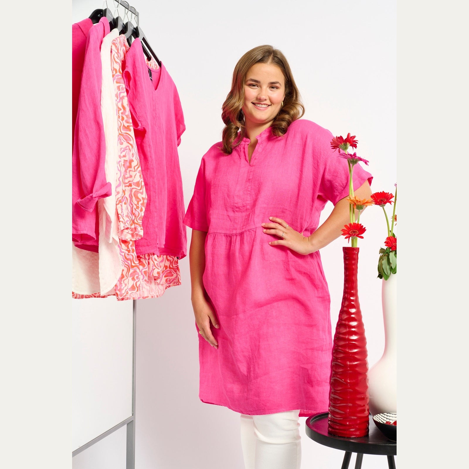 Adia ADVanja Kjoler 6450 Fuchsia Pink