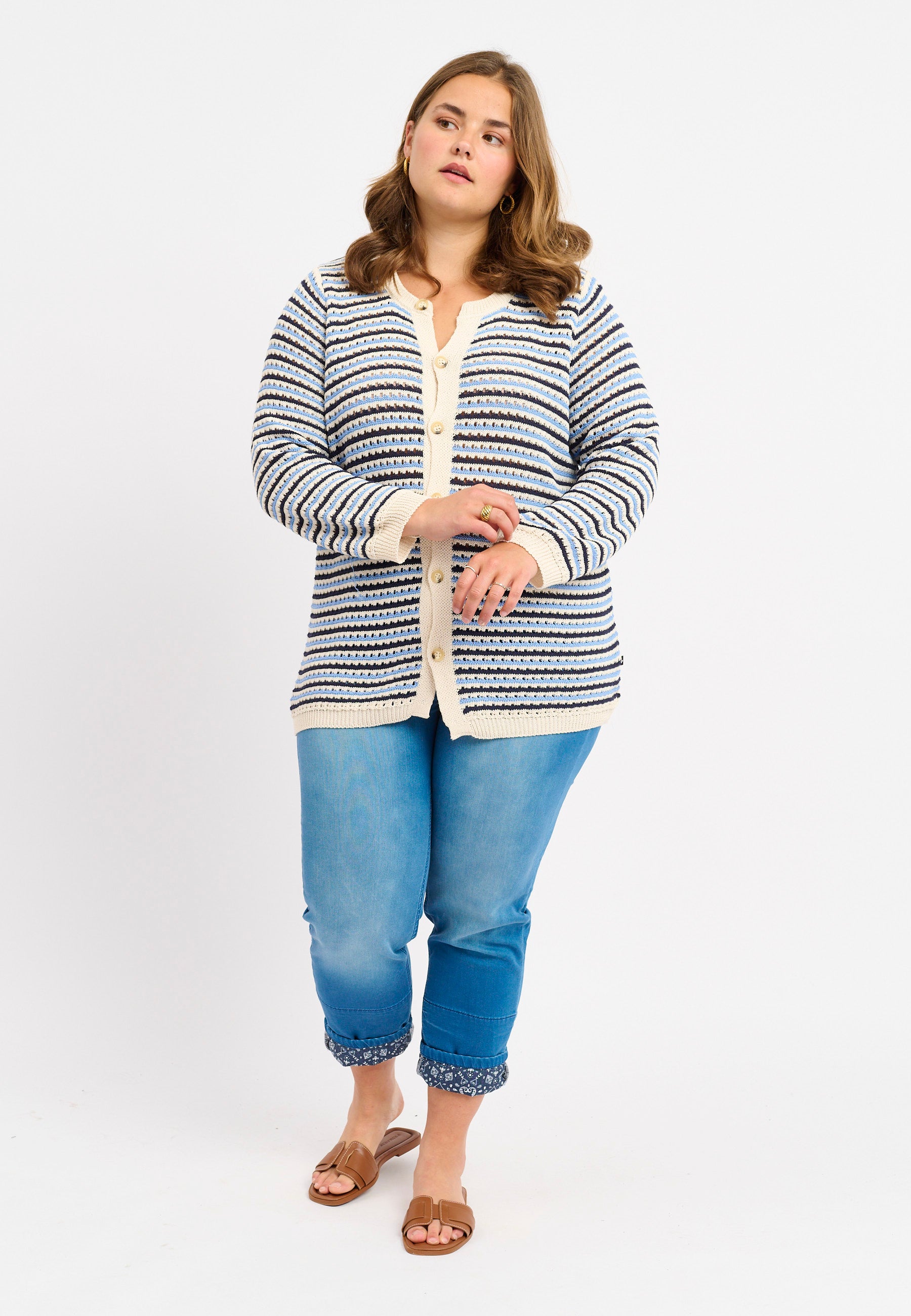 Adia ADVenus Knit Cardigan 5000 LIGHT BLUE