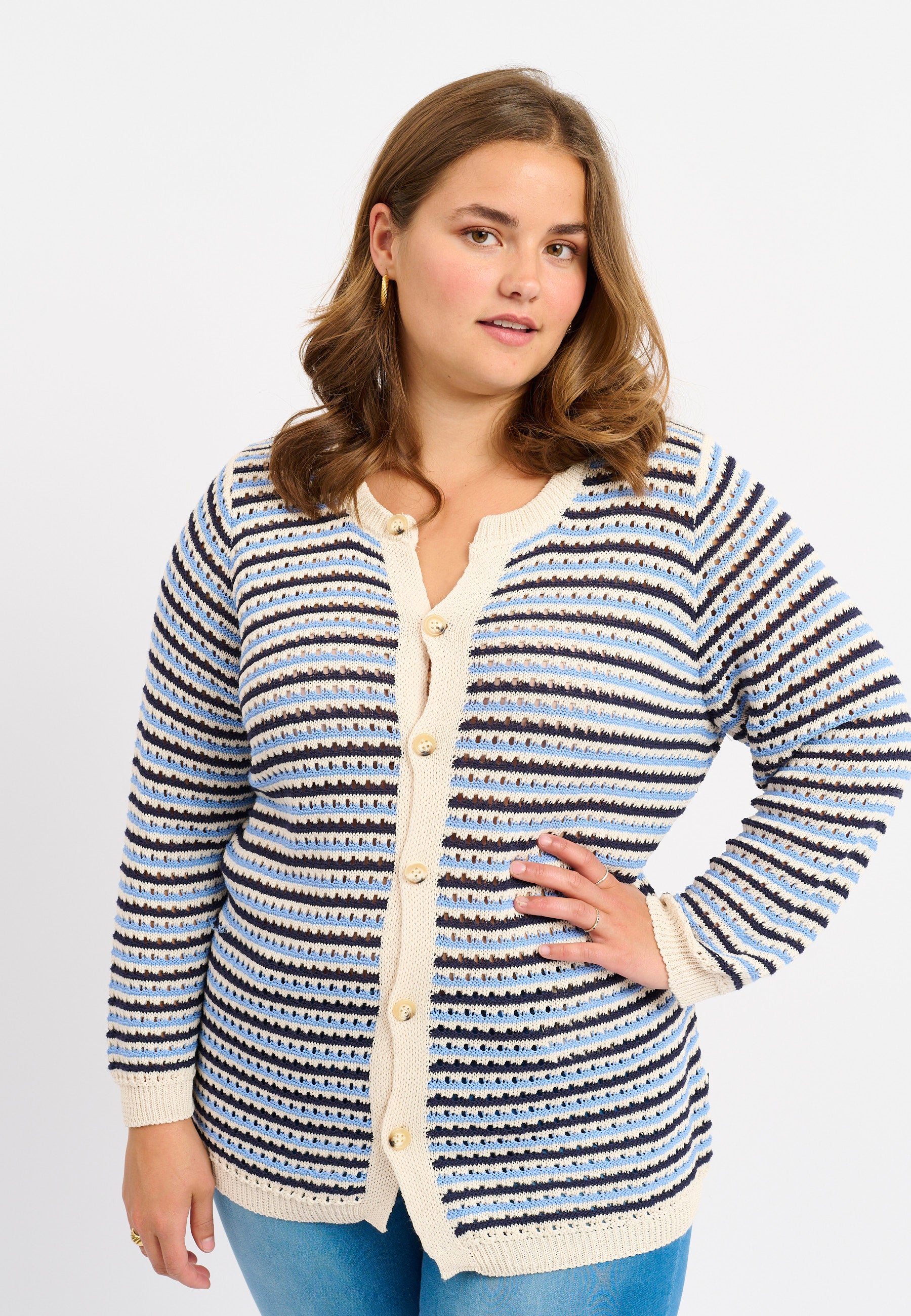 Adia ADVenus Knit Cardigan 5000 LIGHT BLUE