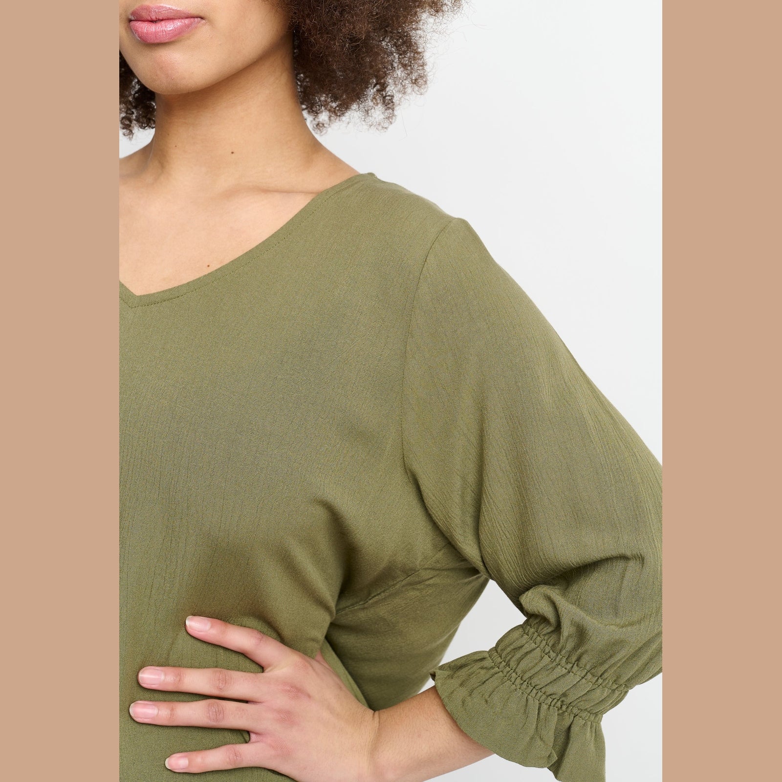 Aprico APIrvine Bluser 648 Dusty Olive