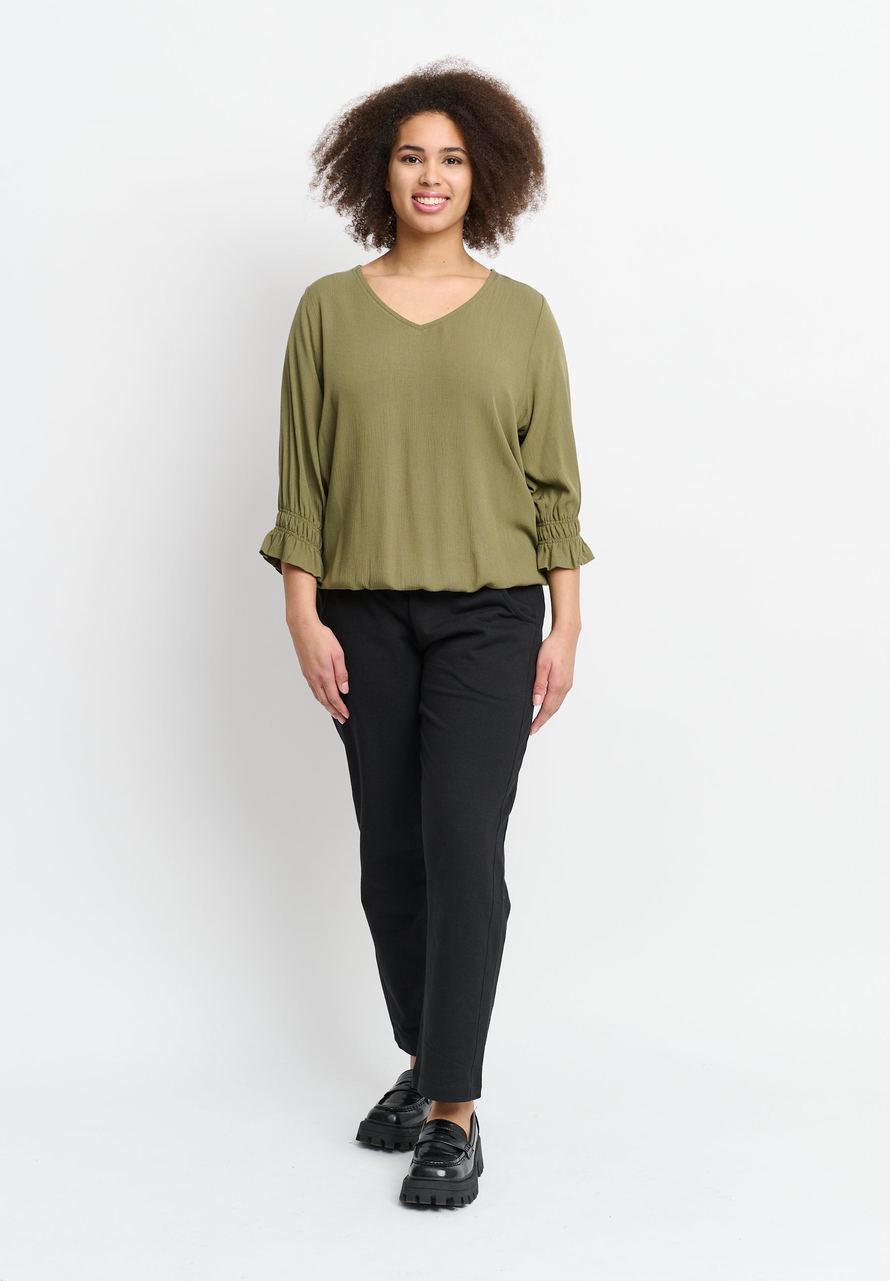 Aprico APIrvine Bluser 648 Dusty Olive