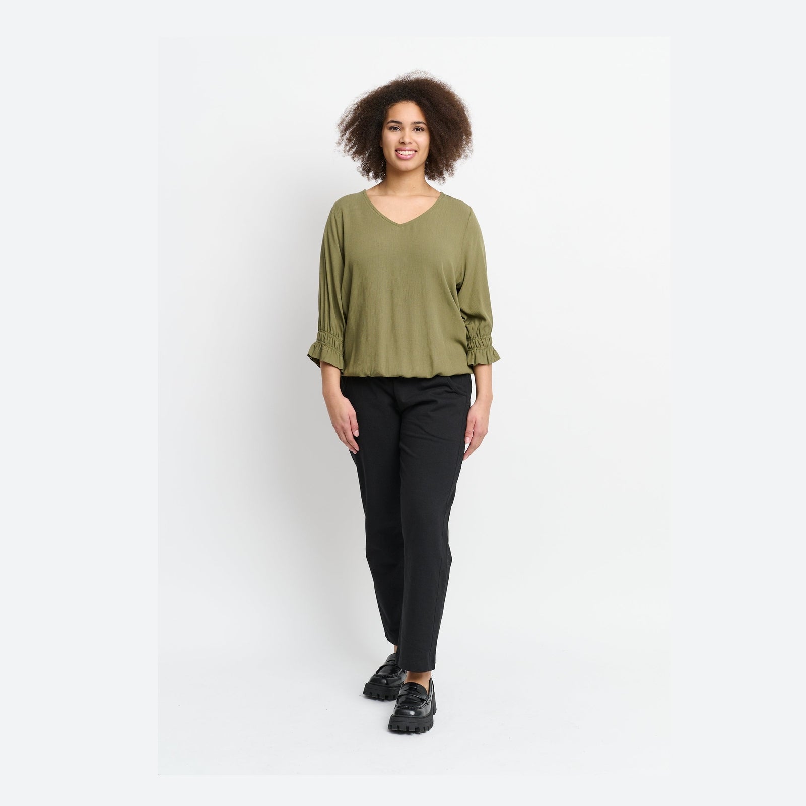 Aprico APIrvine Bluser 648 Dusty Olive