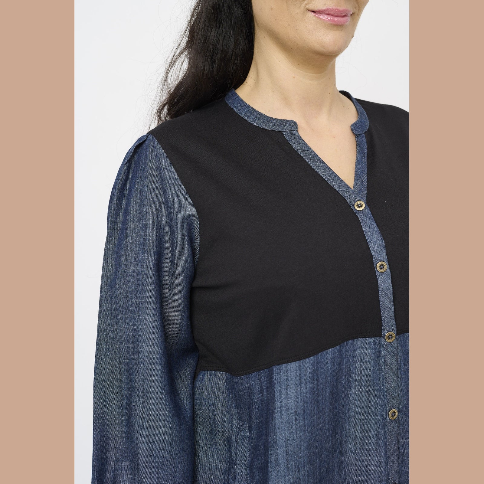 Aprico APSlina Skjortebluser 5501 DENIM BLUE