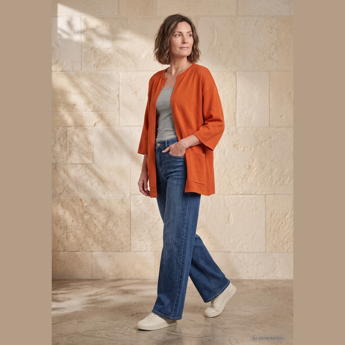 Lind Bea Knit Cardigan 299 Orange