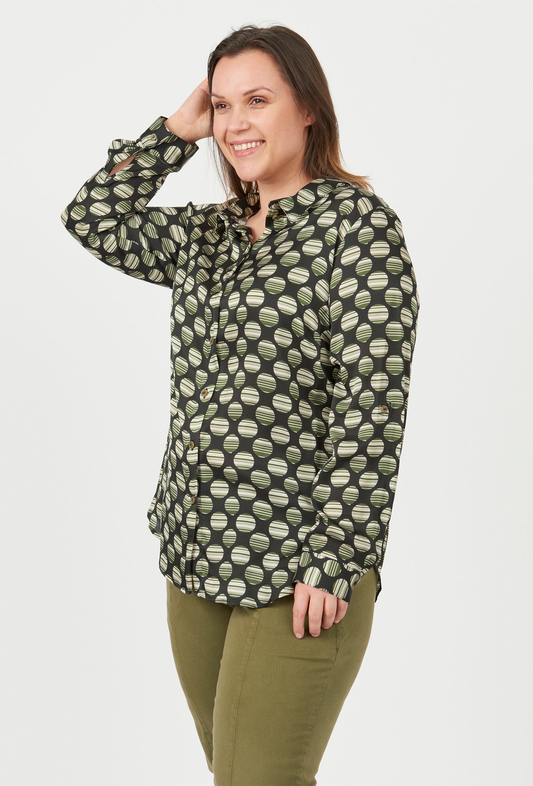 Chalou CHJuana Skjortebluser 147 Dark Olive Green